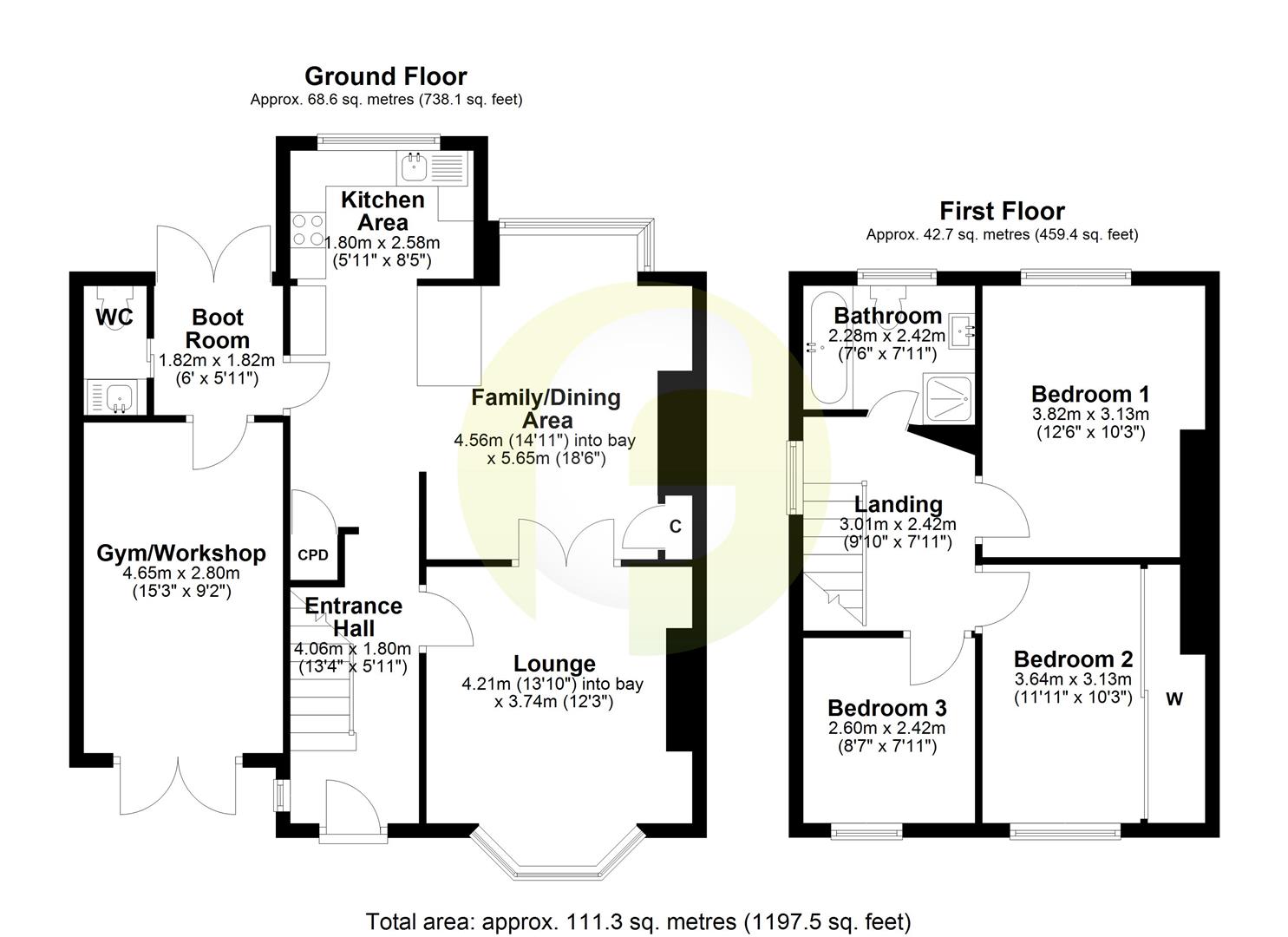 Floorplan.Delaval Avenue, North Shields